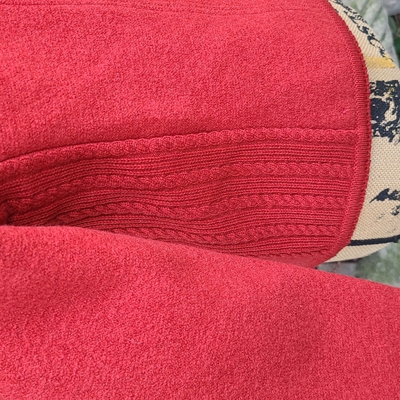 Vintage Geiger Tyrol S. red 100% wool button front sweater. EUC. Made in Austria - Picture 8 of 14